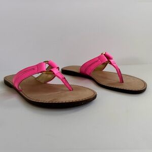 Lilly Pulitzer McKim Sandals Shoes Pink Leather